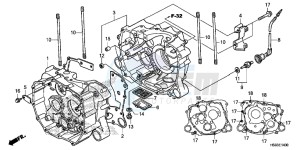 TRX250TMG TRX420 Europe Direct - (ED) drawing CRANKCASE