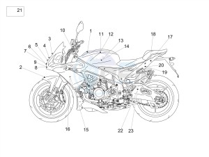 TUONO 1100 V4 RR E4 ABS (APAC) drawing Plate set and decal