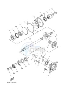 YFM700FWAD YFM70GPHH GRIZZLY 700 EPS (B1A3) drawing MIDDLE DRIVE GEAR