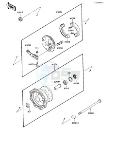 KX 60 A [KX60] (A1-A2) [KX60] drawing FRONT HUB_BRAKE