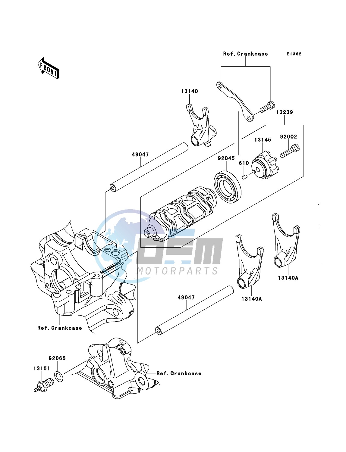 Gear Change Drum/Shift Fork(s)