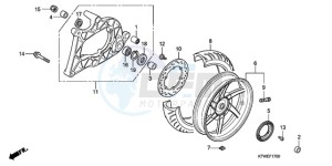 SH300A9 ED / ABS TBX drawing REAR WHEEL/SWINGARM