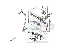 FIDDLE III 50 L4-L6 drawing BRAKE CALIPER / BRAKE LEVER /BRAKE LINES