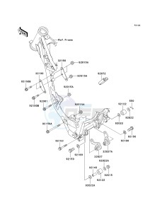 KX 85 A [KX85 MONSTER ENERGY] (A6F - A9FA) A9FA drawing ENGINE MOUNT