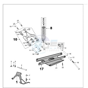 JETFORCE 50 R ICE BLADE U drawing REAR SHOCK AND STAND