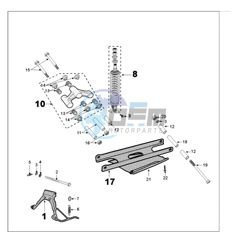 REAR SHOCK AND STAND