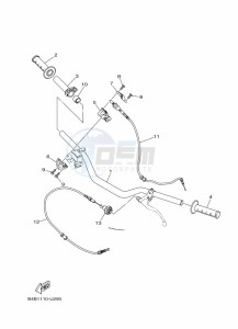 YZ85LW YZ85 (B0G7) drawing STEERING HANDLE & CABLE