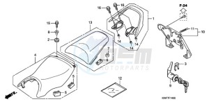 CBF125MA France - (F) drawing SEAT