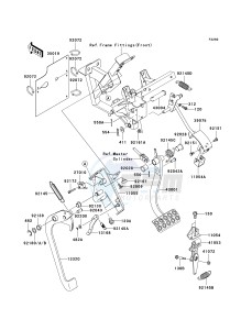 KRF 750 K [TERYX 750 FI 4X4 LE] (K9F) K9F drawing BRAKE PEDAL_THROTTLE LEVER