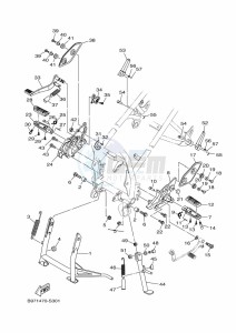 FZN250 (B8H4) drawing STAND & FOOTREST