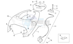 RSV 2 1000 drawing Rear body - Rear fairing