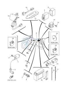 TT-R50 TT-R50E (2CJ6 2CJ7 2CJ8) drawing ELECTRICAL 1