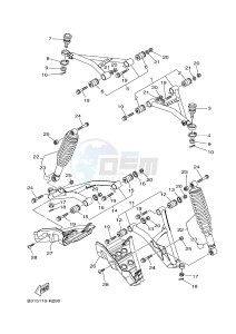 YFM700FWAD YFM70GPLG GRIZZLY 700 EPS LIMITED EDITION (B315) drawing FRONT SUSPENSION & WHEEL