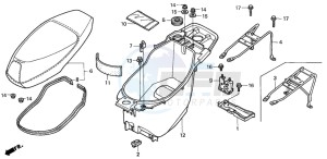 SFX50SMM drawing SEAT/LUGGAGE BOX