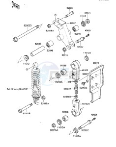 KX 125 D [KX125] (D1) [KX125] drawing REAR SUSPENSION