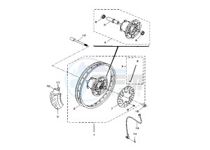 DT R - DT X 50 drawing FRONT WHEEL M0TARD