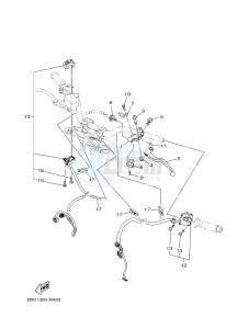 MTM850 MTM-850 XSR900 (B908) drawing HANDLE SWITCH & LEVER