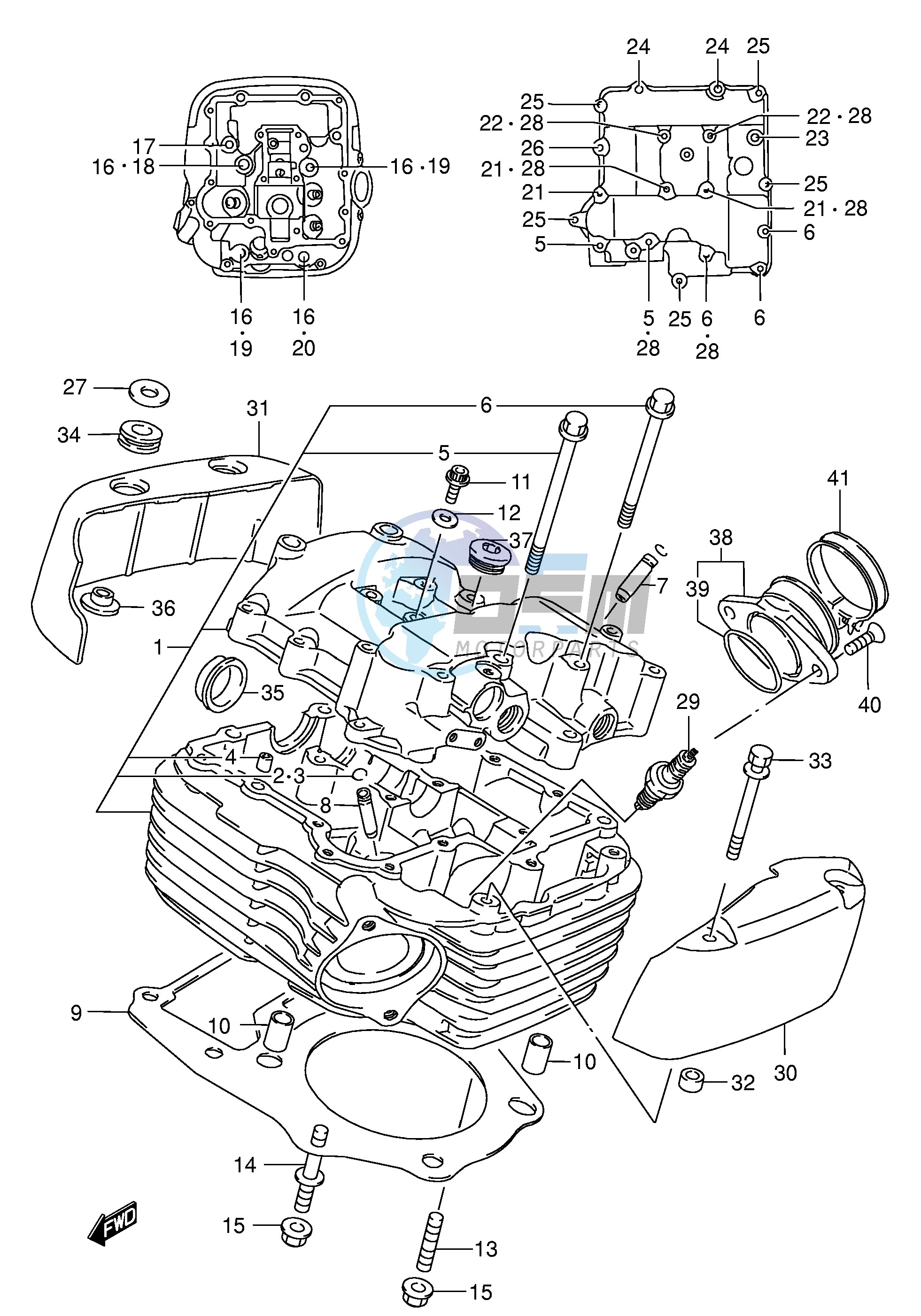 CYLINDER HEAD (REAR)