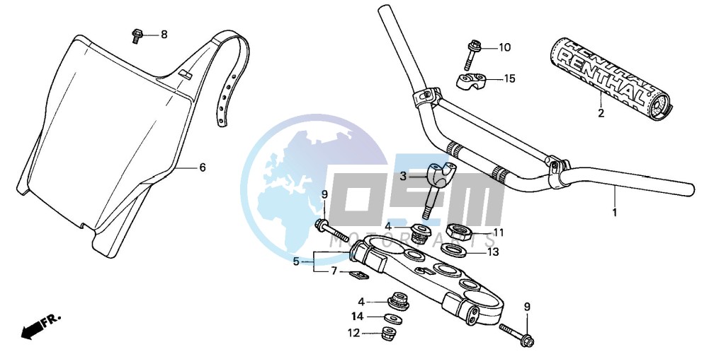 HANDLE PIPE/TOP BRIDGE (CR250R4-7)