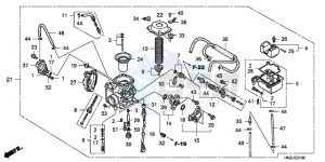 TRX500FAA Europe Direct - (ED) drawing CARBURETOR