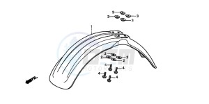 CR250R drawing FRONT FENDER