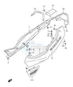 GSF1200 (E2) Bandit drawing FRAME COVER (GSF1200SAX)