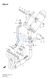 GSR750 (E21) drawing MUFFLER