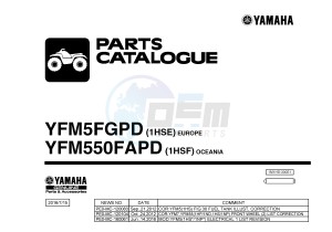 YFM550FWAD YFM5FGPD GRIZZLY 550 EPS (1HSE 1HSF) drawing .1-Front-Page