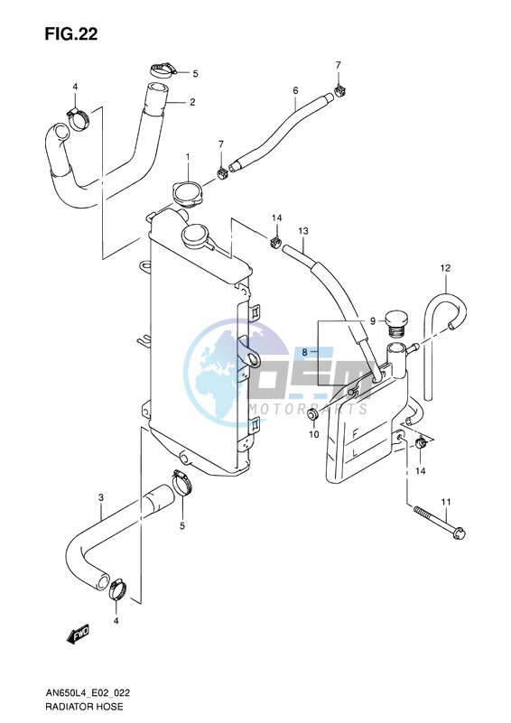 RADIATOR HOSE (AN650 ZL4)