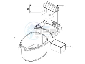 LX 150 4T drawing Helmet housing - Undersaddle