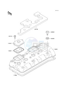 ZX 600 J [ZZR600] (J6F-J8F) J6F drawing CYLINDER HEAD COVER