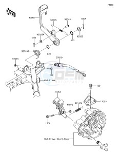 BRUTE FORCE 750 4x4i EPS KVF750GJF EU drawing Brake Pedal