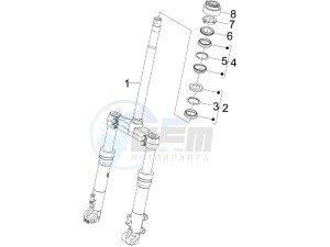 Runner 200 VXR 4t Race (UK) UK drawing Fork steering tube - Steering bearing unit