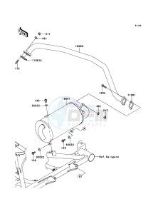 MULE_600 KAF400BCF EU drawing Muffler(s)