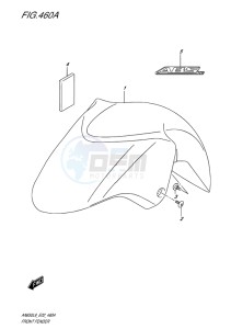 AN650Z ABS BURGMAN EXECUTIVE EU-UK drawing FRONT FENDER