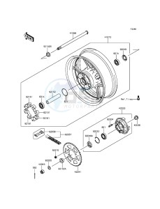 VERSYS 1000 KLZ1000BFF FR GB XX (EU ME A(FRICA) drawing Rear Hub