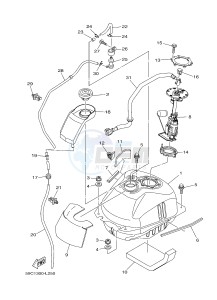 XP500 T-MAX 530 (59CF) drawing FUEL TANK