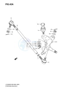 LT-Z400 (E3-E28) drawing STEERING KNUCKLE (MODEL K5 K6 K7)