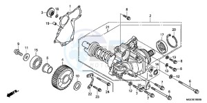 VFR1200FD VFR1200F UK - (E) drawing SIDE GEAR CASE