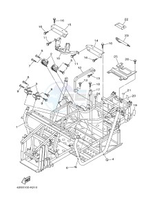 YXR700F YXR7FSPB RHINO 700 SPORTS EDITION (1RB9 1RBA 1RBB) drawing FRAME