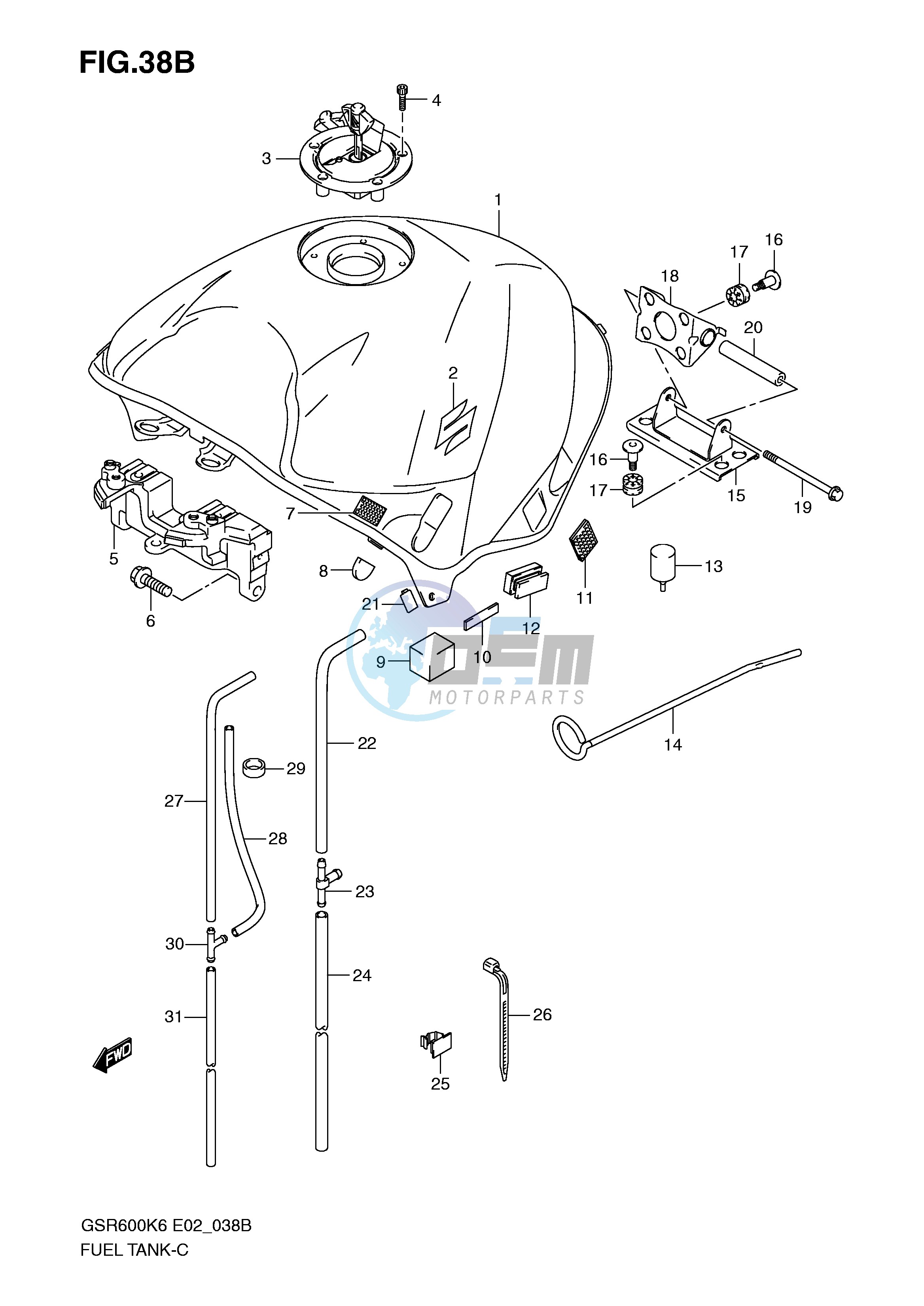 FUEL TANK (MODEL K8)