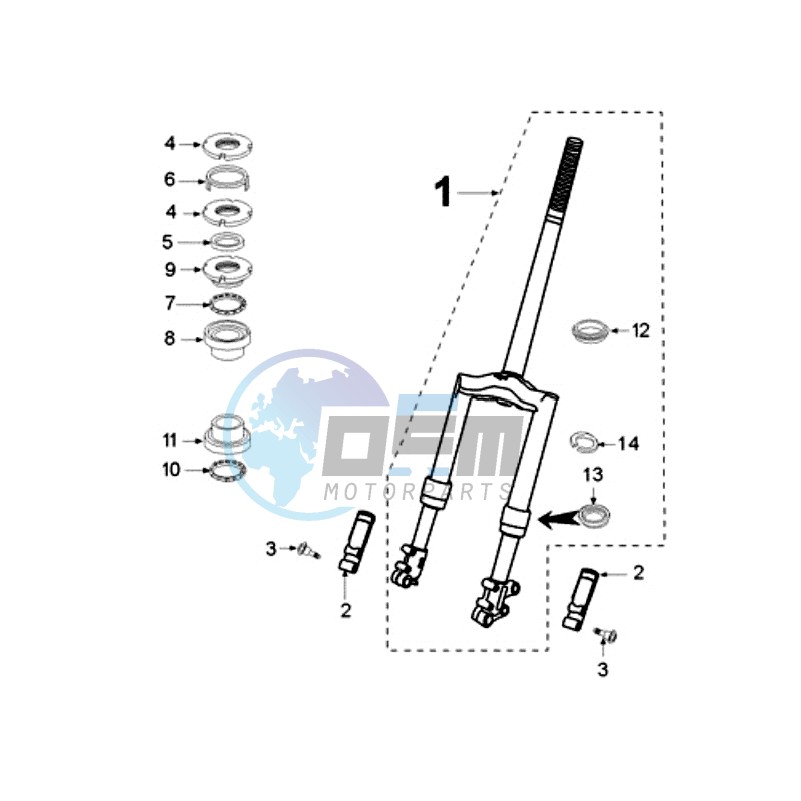 FRONT FORK / STEERINGHEAD