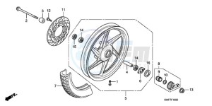 CBF125MA Europe Direct - (ED) drawing FRONT WHEEL