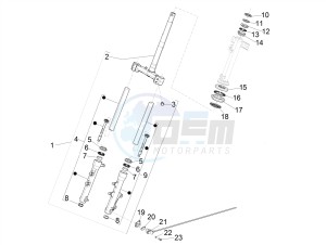 TYPHOON 50 2T EURO 4 (EMEA-APAC) drawing Fork/steering tube - Steering bearing unit