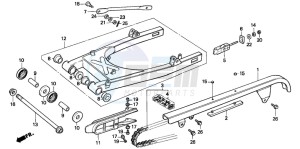 CA125 REBEL drawing SWINGARM/CHAIN CASE