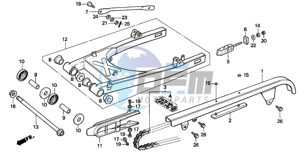 SWINGARM/CHAIN CASE