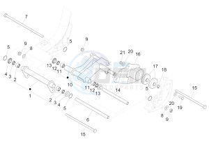 LIBERTY 150 150 IGET 4T 3V IE ABS (NAFTA) drawing Swinging arm