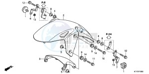 CBR125RWB CBR125RW E drawing FRONT FENDER