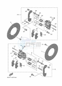 YXE850EN YXE85WPAL (BAN7) drawing REAR BRAKE CALIPER