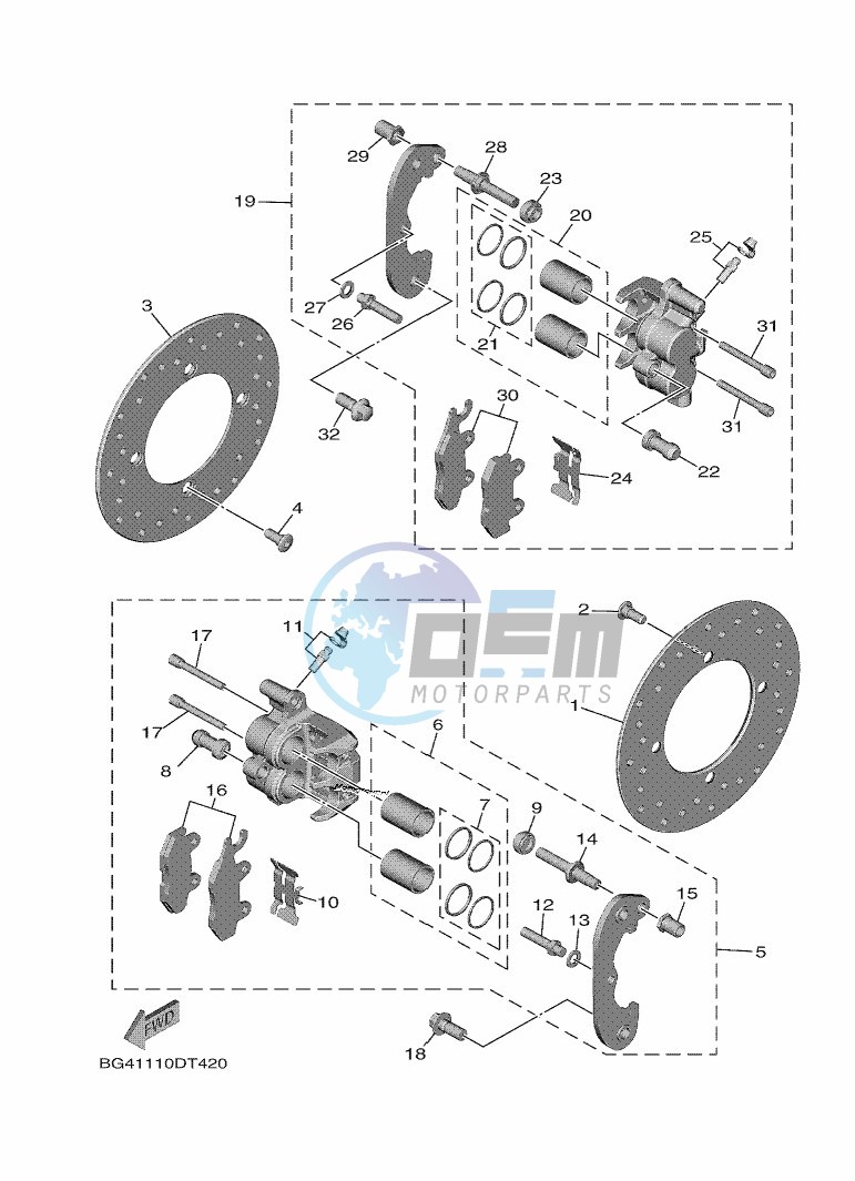 REAR BRAKE CALIPER